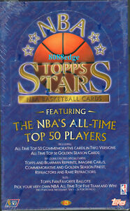1996-97 TOPPS STARS NBA BASKETBALL HOBBY BOX: TOP 50- MICHAEL JORDAN/CHAMBERLAIN