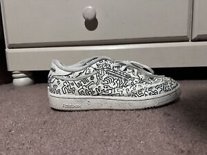 Size 10.5 - Reebok Keith Haring x Club C Dancing Figures Allover Print
