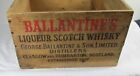 Vintage Ballantine's Scotch Whisky  Crate - Antique Wooden Box - Wood Case
