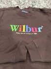 Authentic Wilbur Soot 96' Version 1.2  Brown Puff Print Cotton Crewneck NEW Med