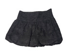 Bebe Black Lace Ballon Micro Mini Skirt Fully Lined Zip Puffy Punk Emo  Size XS
