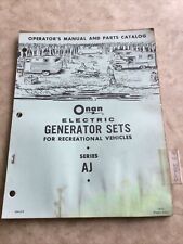 Onan AJ Electric Generating Sets Operators And Parts Manual