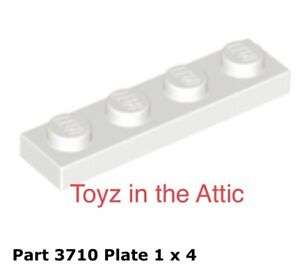 Lego 2x 3710 White Plate 1 x 4 Polaris 1 Space Lab 6972