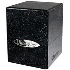 Ultra Pro Gaming Satin Cube Deck Box GLITTER BLACK Premium Hard Shell Snap Fit