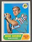 1968 Topps #196 Bob Griese Rookie Football Card HOF