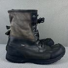 UGG Australia Adirondack Boots Mens Size 12 Black Brown Leather Winter Boots