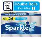 Sparkle Pick-A-Size Paper Towels Spirited Prints 6 Double Rolls = 12 Regular