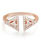 Messika 0.34Cttw Thea Diamond Ring 18K Rose Gold Size 53 US 6.5