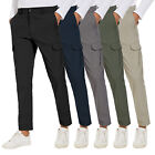 Men's Hiking Cargo Pants Slim Fit Stretch Waterproof Tapered Workwear Trousers