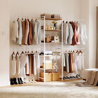 Adjustable 5-Tier Wood Closet Storage Shelve Closet Organizer System for Bedroom
