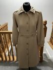 Vintage Aquascutum Beige Long Trench Coat with Belt Size 10
