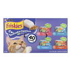 Purina Friskies Pate Wet Cat Food, Soft Seafood & Chicken Variety Pack,(40 Pack)
