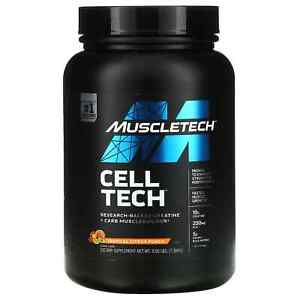 2 X Muscletech, Cell Tech, Research-Backed Creatine + Carb Musclebuilder, Tropic