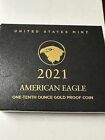 New Listing2021 Type 2 1/10 Oz AGE American Gold Eagle, UNCIRCULATED In OGP