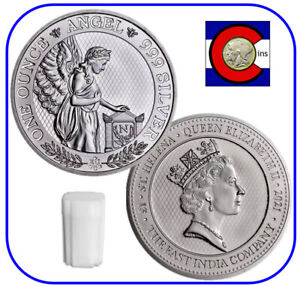 2021 St. Helena East India Napoleon Angel 1 oz Silver £1 - 20 Coin Tube/Roll