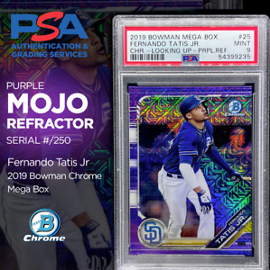 2019 Fernando Tatis Jr ROOKIE MOJO PURPLE REFRACTOR Serial #/250 🔥 Graded PSA 9