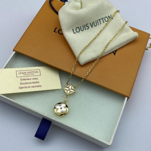 Louis Vuitton LV Petal Charm Pendant on Chain Necklace