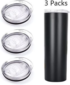 3 Pack 20oz Skinny Tumbler Replacement Lids, 2.75in Cup Mouth Compatible Tumbler