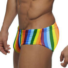Hot Men's Swim Briefs Swimsuit Sexy Gay Bikini Shorts Striped Swimming Shorts