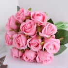 12 Head Silk Rose Flowers Floral Bridal Wedding Bouquet Home Party Decor