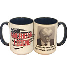 Trump Mug Shot Coffee Mug 15oz, American Legend, White Gloss Black Inside & hndl