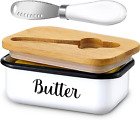 Butter Dish with Lid and Butter Curler for Countertop - Unbreakable Metal Keeper