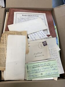 Vintage Lot Over 14 Pounds Ephemera Letters Cards Photos Lot #2