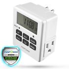 7Day Digital Electric Programmable Kitchen Wall Timer Switch Dual Outlet Plug