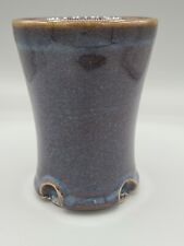 Vintage Studio Art Pottery Bluish Purple Vase Signed