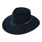 PREMIUM FEDORA Felt Hat Australian Cowboy Wide Brim Brimmed Felt Hat Crushable