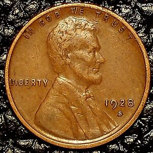 1928-S Lincoln Cent ~ XF / EF Condition ~ COMBINED SHIPPING!