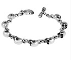 King Baby * Small Skull .925 Silver Bracelet with Toggle * K41-5012 * BRAND NEW