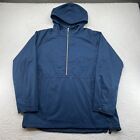 NORSE PROJECTS FRANK COTTON PANAMA JACKET Mens Large Dark Blue *FLAW*