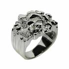 Men's REAL Solid 925 Sterling Silver Heavy Nugget Ring Plain Heavy Pinky Hip Hop