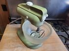 Vintage Hobart KitchenAid Avocado Green 4C Stand Mixer w/1 Glass Bowl And Beater