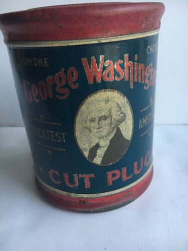 Vintage George Washington Cut Plug Tobacco Tin. R.J. Reynolds Co. Can. Empty