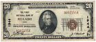 1929 $20 The First National Bank of Bellaire Ohio OH Bank Note Ch #1944