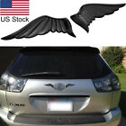 2Pcs Matte Black Metal Angel Hawk Wings Emblem Badge Fit Car Rear Trunk Tailgate (For: Nissan)