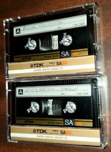 Used - 2 TDK SA-60 Type II (CrO2)High Bias Super Avilyn Cassette Tapes