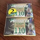 2-Pack Memorex CD2 Type II High Bias 110 Minute Blank Cassette Tapes NEW SEALED