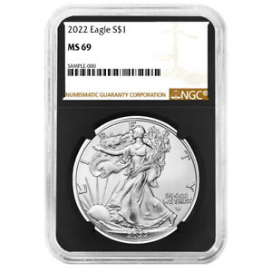 2022 $1 American Silver Eagle NGC MS69 Brown Label Retro Core
