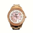 Fossil Women's Stella Stainless Steel Rose Gold Tone Crystal-Accent Quartz Watch