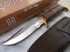 New ListingRough Ryder Bowie Skinner Fixed Blade Knife Leather Hunter RR1636 7.50