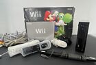 Nintendo Wii Black Console Super Mario Edition With Controllers (TESTED)