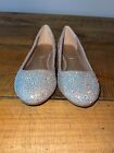Woman's Dream Pairs Rhinestone Ballet Flats Shoes Size 6 Gold Glitter