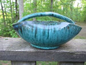 New ListingEarly J B Cole NC Pottery Bowl Blue/Green Malachite Glaze