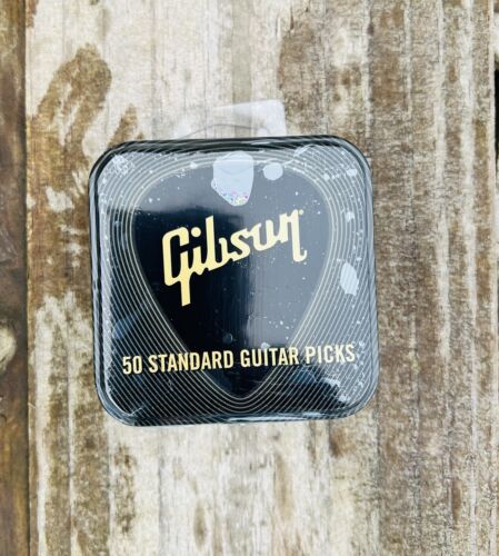 GIBSON Pick Tin 50 Standard Picks - Extra Heavy 351 Shape ~ New & Sealed