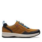 Clarks Mens WellmanTrailAP Brown Leather Casual Sneakers Shoes