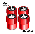 4 Car Tire Valve Caps Stem Air Dust Cap Premium Metal Red White For Alfa Romeo (For: Ferrari Monza SP1)