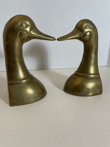New ListingVintage Pair Brass Duck Head Bookends Made in Korea